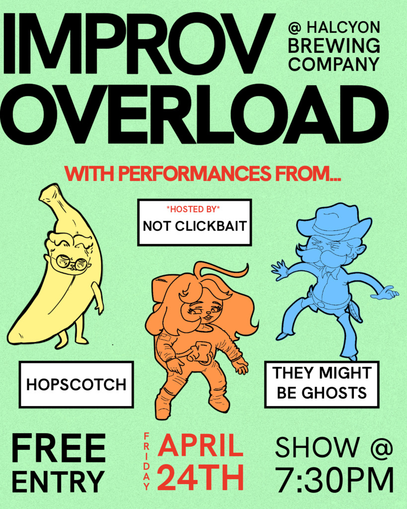 Poster for Improv Overload @ Halcyon Brewing